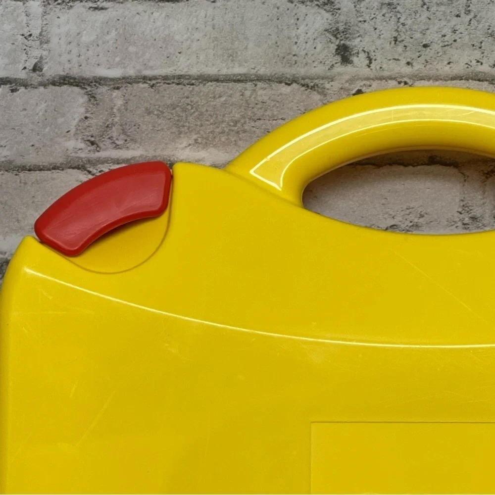 LEGO Storage Case Yellow Hard Plastic Latching Storage Empty Box Divider